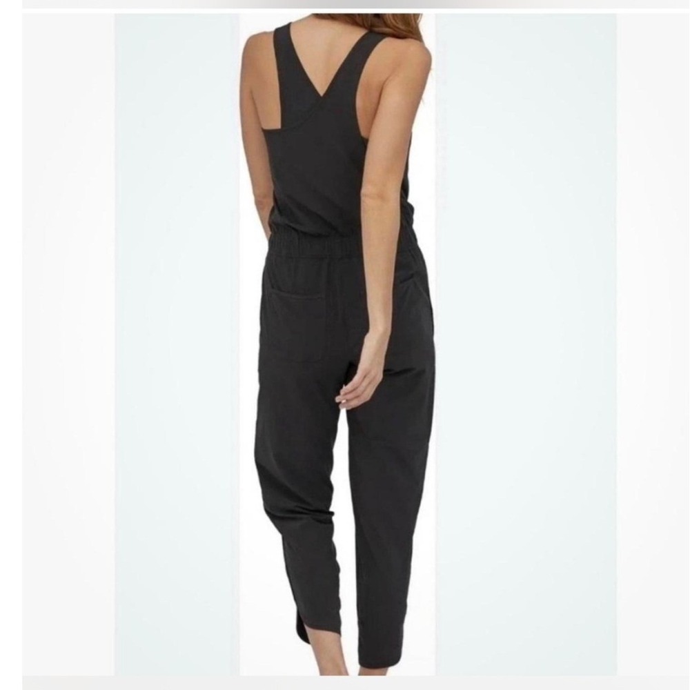Patagonia Jumpsuit Fleetwith Romper XL Black Sleeveless Crossover Back - Picture 2 of 13